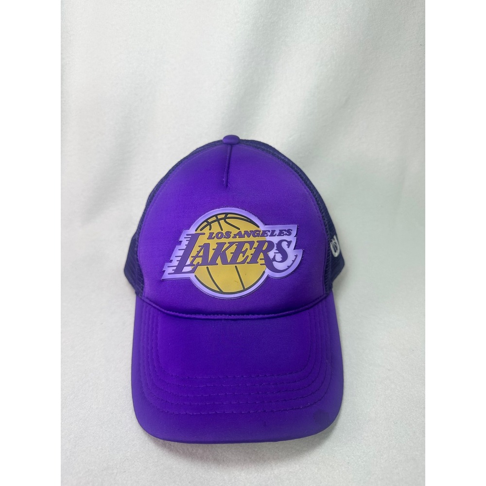Ultra Game Los Angeles Lakers‎ NBA Purple Foam Mesh Snapback Trucker Hat OSFM